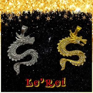 Large Stainless Steel Dragon 🐉 Bling Pendants